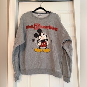 Vintage 1971 Disney Gray Mickey Mouse Crewneck